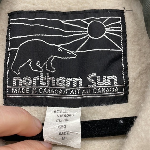 Vintage Northern Sun Canada Green Fall/Winter‎ Lined Jacket Coat Size Medium (M) - Picture 8 of 10